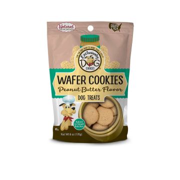 Exclusively Dog Wafer Cookies Peanut Butter Flavor 6 oz