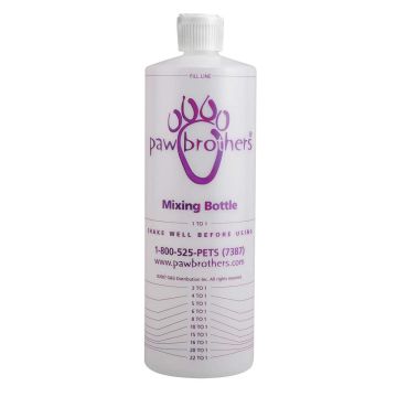 Paw Brothers 32 oz. Clear Plastic Shampoo Mixing Bottle Only (No Top)