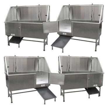 Paw Brothers - 60" Stainless Steel Grooming Tub with Ramp